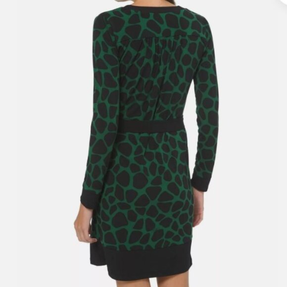 Michael Kors Green and Black Dress With Belt - Picture 2 of 10